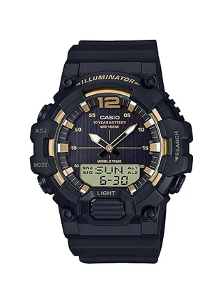 Men's Resin Analog & Digital Wrist Watch HDC-700-9AVDF - 53 mm - Black 