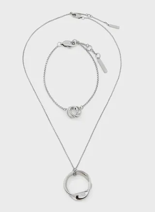 Alexa Silver Layered Necklace