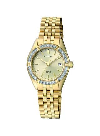 Women's Analog Quartz Wo Watch With Date And  Crystals - EU6062-50P 