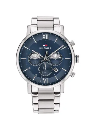 Men's Analog Round Shape Stainless Steel Wrist Watch 1710409 - 44 Mm 