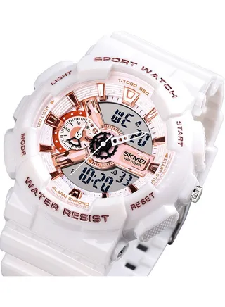 Men's Digital Electronic Quartz Watch - 51 mm - White 