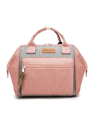 Multifunctional Diaper Bag Outdoor Travel Tote Baby Bag Handbag for Mom Water-resistant Large Capacity with Carry Handle Insulated Pocket 