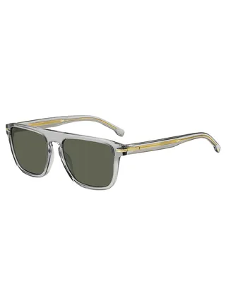 Men's UV Protection Rectangular Sunglasses - Boss 1599/S Grey Millimeter - Lens Size: 56 Mm 