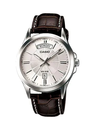 Men's Leather Analog Watch MTP 1381L-7A 