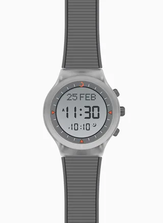 Water Resistant Rubber Digital Watch WY-16 - 39 mm - Grey 