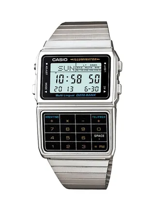 Men's Data Bank Digital Watch DBC-611-1DF - 47 mm - Silver 