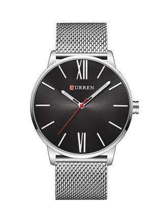 Men's Water Resistant Analog Watch 8238H - 43 mm - Silver 