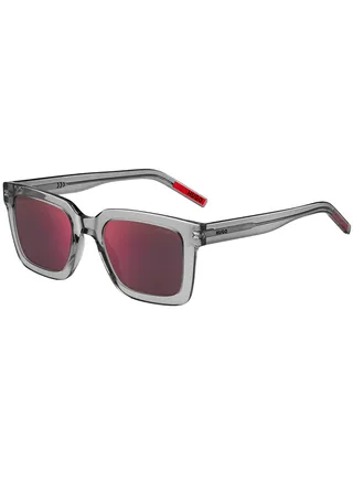 Men's UV Protection Rectangular Sunglasses - Hg 1259/S Grey Millimeter - Lens Size: 51 Mm 