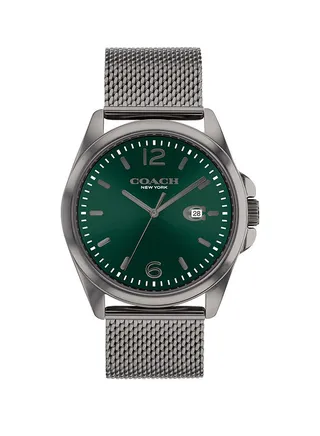 Men Analog Round Shape Stainless Steel Wrist Watch 41 mm 