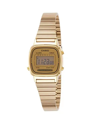Women's Vintage Water Resistant Digital Watch LA670WGA-9 - 25 mm - Gold 