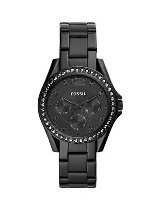 Women's Stainless Steel Chronograph Wrist Watch ES4519 - 38 mm - Black 