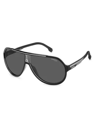 Men's UV Protection Pilot Sunglasses - Carrera 1057/S Black/Grey 64 - Lens Size: 64 Mm 