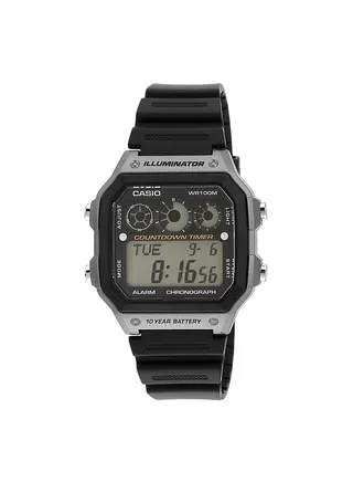 Men's Illuminator Quartz Digital Watch AE-1300WH-8AVDF - 45 mm - Black 