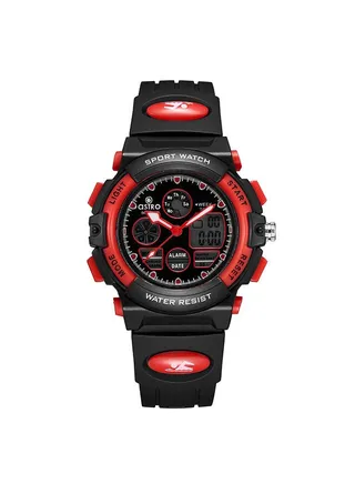 Kids Unisex Analog Digital Round Shape Wrist Watch A23806-Ppbr 39 Mm 