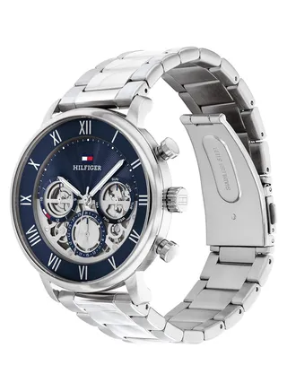 Men's Analog Round Shape Stainless Steel Wrist Watch 1710569 - 44 Mm 