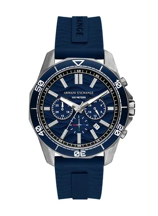 Men's Analog Round Shape Silicone Wrist Watch AX1960 - 44 Mm 