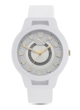 Reset V1 Analog Quartz Watch for Women With White Silicone Band - 3 ATM - PU P1011 