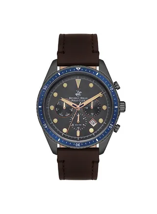 Men's Chronograph Round Shape Leather Wrist Watch BP3355X.062 - 44 mm 