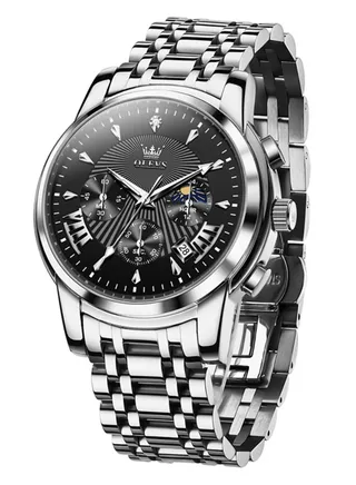 Watch For Men Stainless Steel Quartz Water Resistant Watch Silver 41mm 2892 
