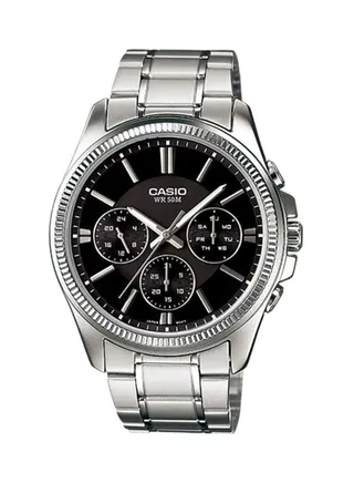 Men's Water Resistant Chronograph Watch MTP-1375D-1A - 42 mm - Silver 