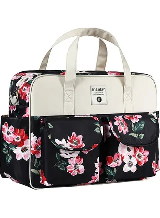 Floral Printed Baby Diaper Handbag 