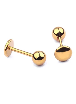 Steel Helix Tragus Barbell Stud Earrings 