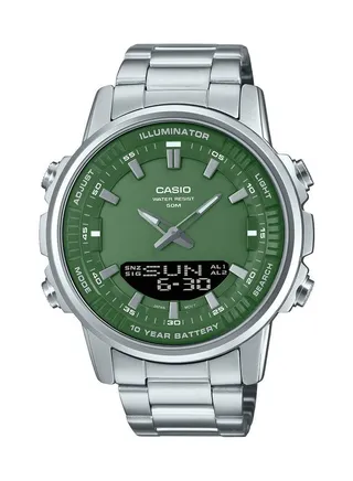 Analog-Digital Green Dial Stainless Steel Men's Watch AMW-880D-3AVDF 