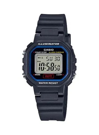 Women's Youth Water Resistant Resin Digital Watch LA-20WH-1CDF - 35 mm - Black 