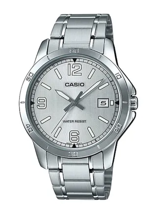 Men's Stainless Steel Round Shape Analog Watch MTP-V004D-7B2UDF - 47 mm - Silver 