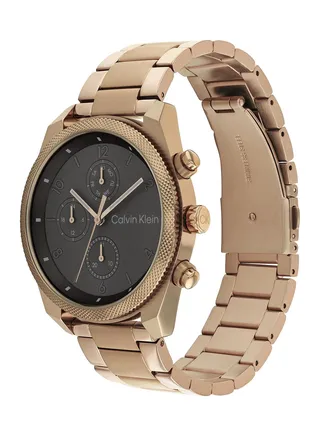 Men's Analog Round Shape Stainless Steel Wrist Watch 25200357 - 44 Mm 