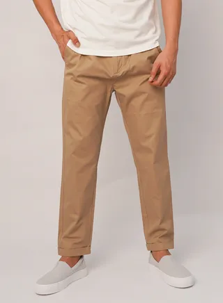 Men’s Comfort Casual Lightweight Chino Pant in Sand Dune 