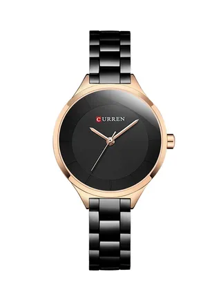 Women's Water Resistant Alloy Analog Watch 9015 - 34 mm - Black 