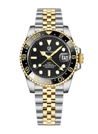 Men's Automatic Black Dial Stainless Steel Watch PD1662 