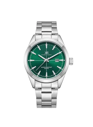 Men's Analog Tonneau Shape Stainless Steel Wrist Watch K23025-SBSH - 40 Mm 