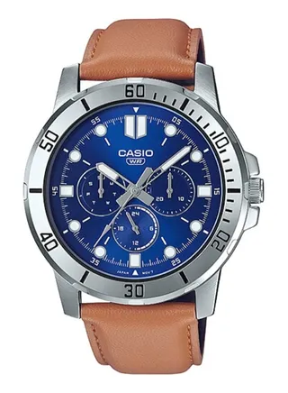 Men's Dress Chronograph Watch MTP-VD300L-2EUDF - 45 mm - Brown 