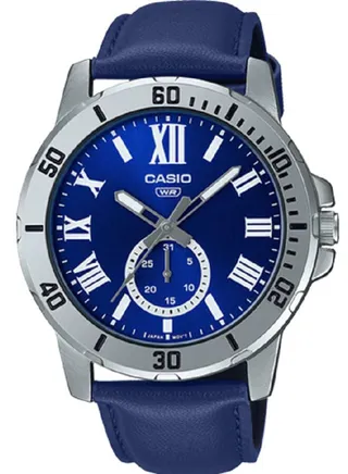 Leather Analog Wrist Watch MTP-VD200L-2BUDF 