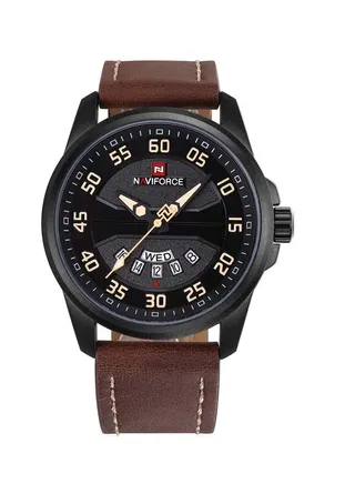 Men's Leather Analog Watch NF9124 