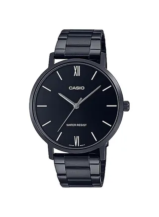 Analog Stainless Steel Wrist Watch MTP-VT01B-1BUDF - 46mm - Black 