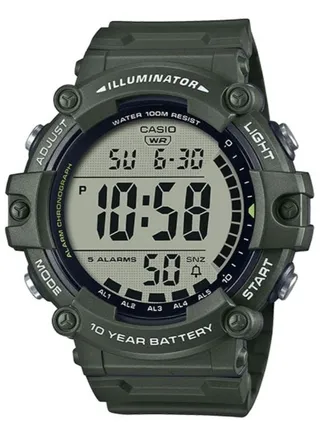 Water Resistant Resin Band Digital Wrist Watch AE-1500WHX-3AVDF - 54 mm 