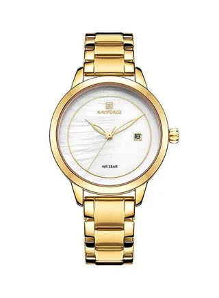 Women's Stainless Steel Strap Analog Wrist Watch NF5008 - 33 mm - Gold 