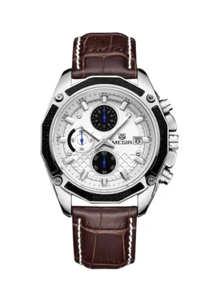 Men's Leather Analog Watch 2015 