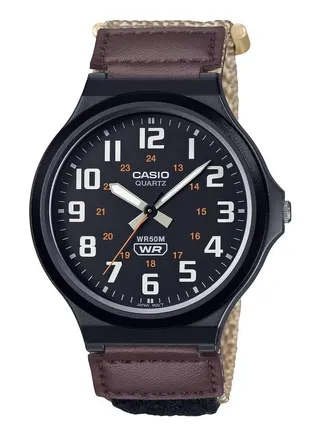 Standard Analog Cloth Strap Black Dial Quartz MW-240B-5BV Men's Watch 