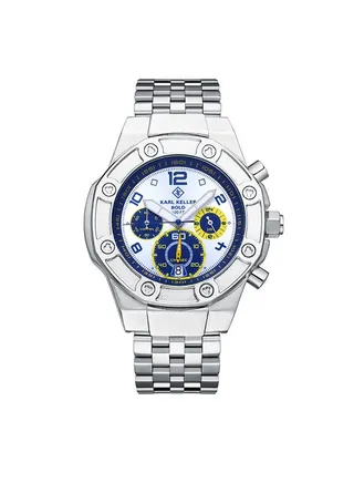 Men's Chronograph Square Shape Stainless Steel Wrist Watch KKNV1201 - 46 Mm 