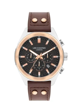 LEE COOPER Men's Multi Function Black Dial Watch - LC07842.554 