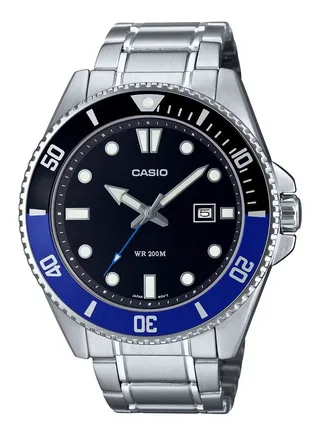 Standard Analog Stainless Steel Black Dial Quartz MDV-107D-1A2 Men's Watch 