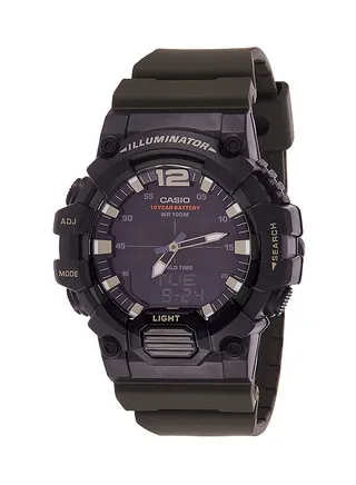 Men's Resin Analog & Digital Wrist Watch HDC-700-3AVDF - 49 mm - Black 