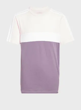 Tiberio 3-Stripes Colorblock Cotton T-Shirt Kids 