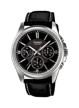 Men's Enticer Series Water Resistant Analog Watch MTP-1375L-1AVDF - 35 mm - Black 