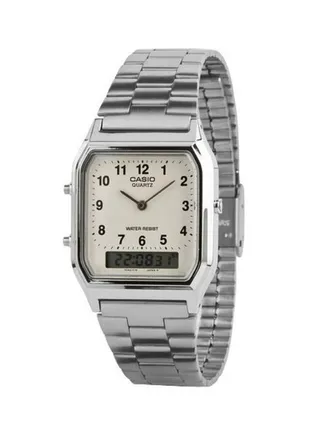Men's Enticer Water Resistant Analog & Digital Watch AQ-230A-7BHDF - 30 mm - Silver 