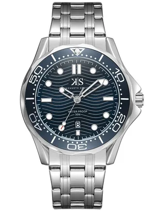 Men's Kenneth Scott Men's Blue Dial Analog Watch - K22009-SBSN 
